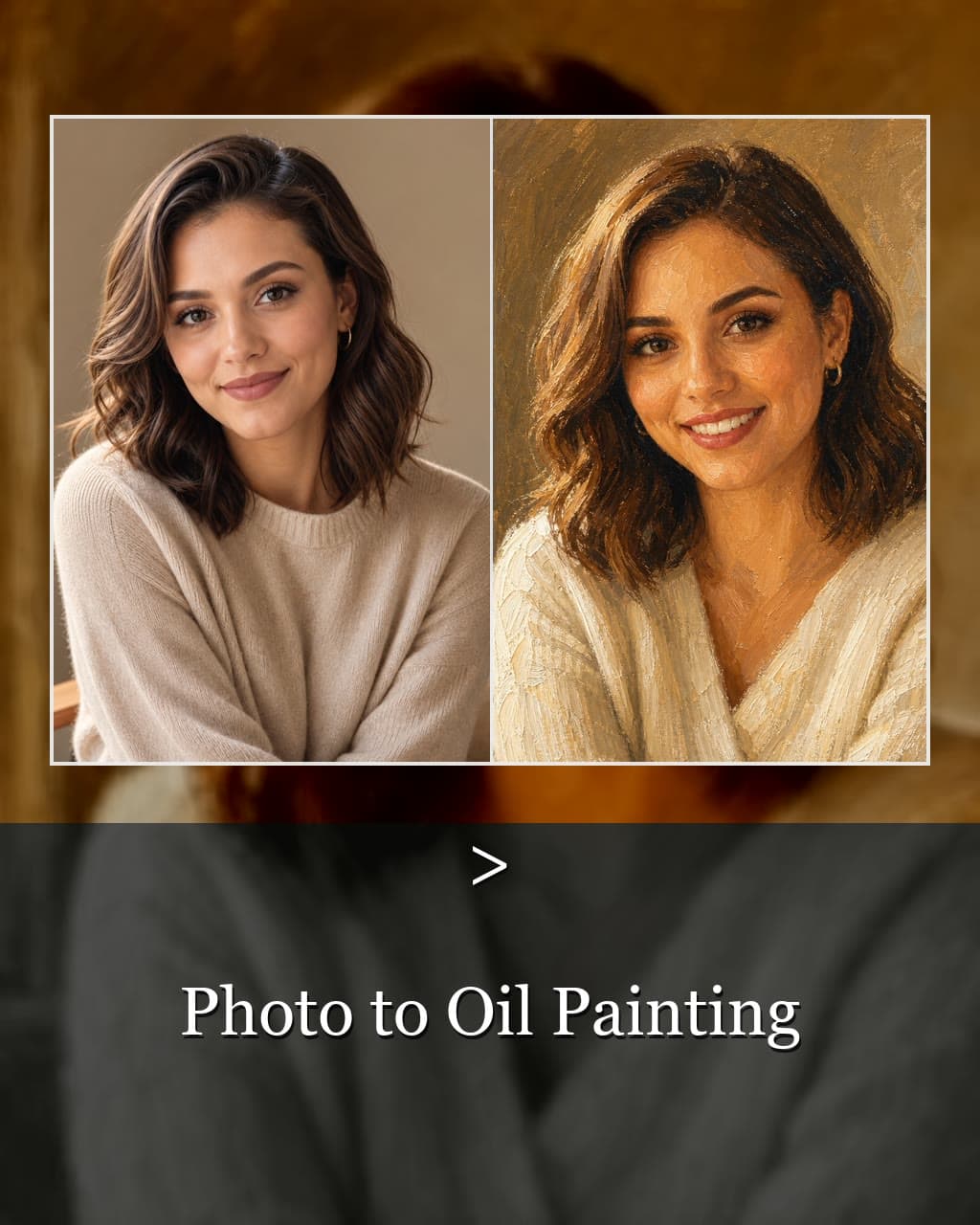 Transforma una foto real en una pintura con textura de lienzo