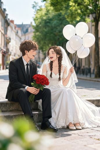 AI couple wedding photo background 10 - Professional romantic photography | Couple AI