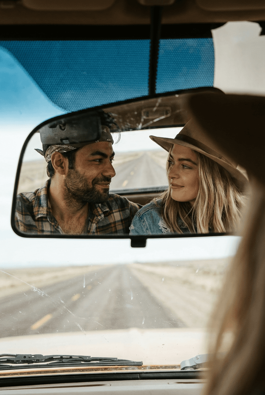ヴィンテージ&車両スタイル - プロフェッショナルAIカップル写真パッケージ | Couple AI