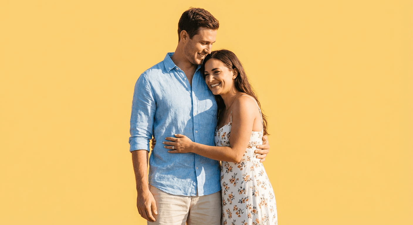 Romantic settings and lighting techniques like golden hour and candlelight create intimate, emotionally powerful atmospheres | Couple AI - Professional AI Photo Generation