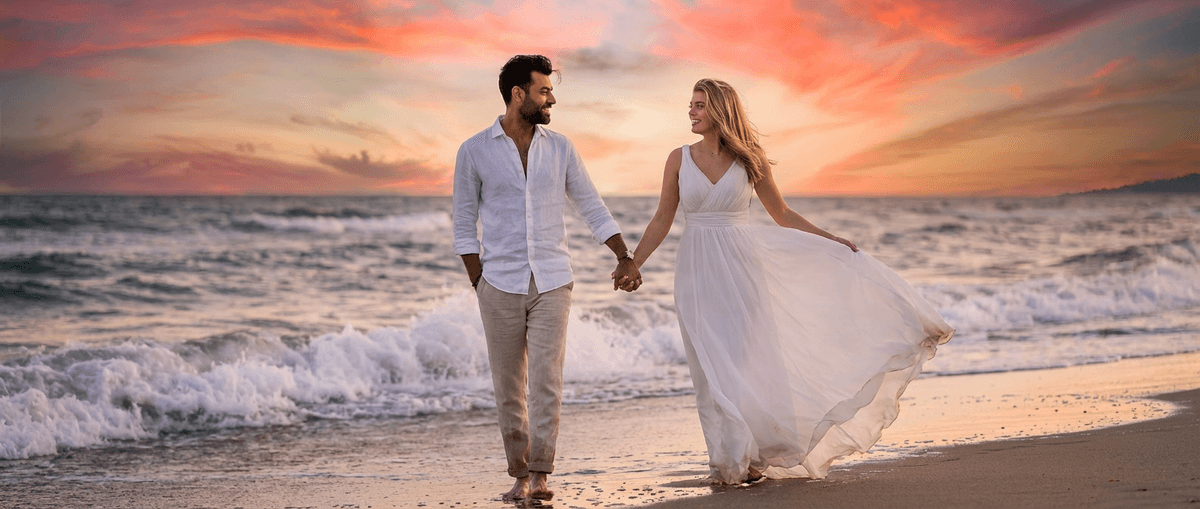 AI couple wedding photo background 9 - Professional romantic photography | Couple AI